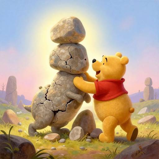 Dino and Pooh's Chaotic Embrace