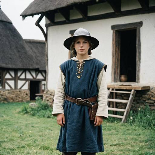 Realistic Medieval Farmer Boy in Costume