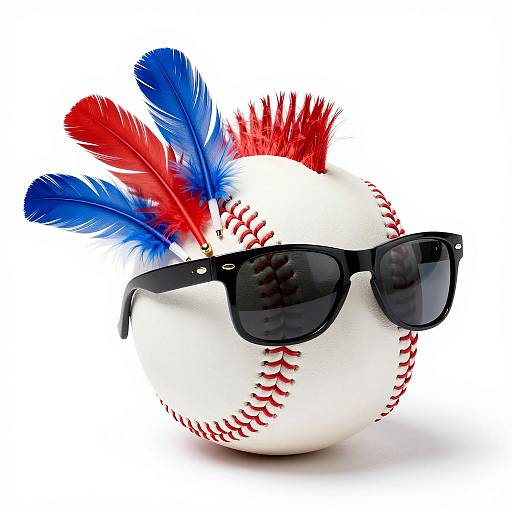 Baseball with Mohawk and Accessories