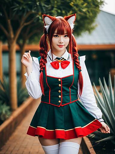Lifestyle costume photo of Aloe (quiz magic academy). Cosplay clothes