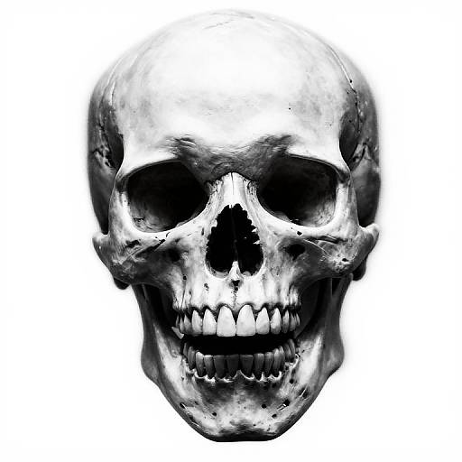 Angry Skull with Glitch Effect