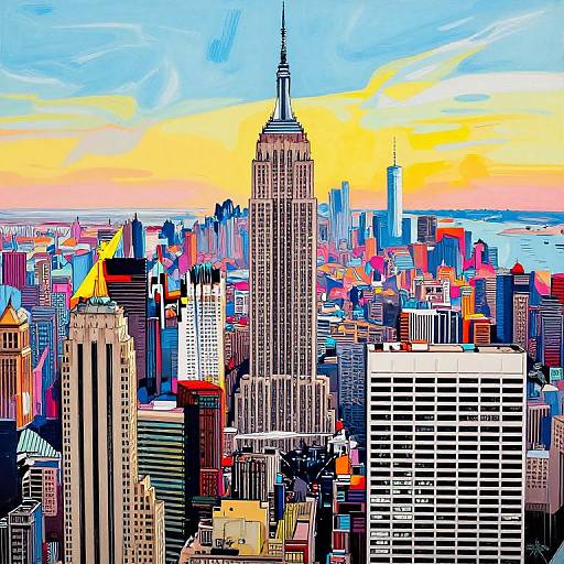 Colorful Abstract NYC Artistic Collage