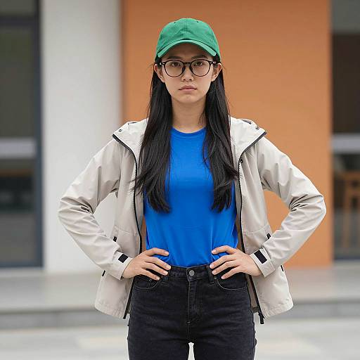 Confident Young Woman in Urban Setting