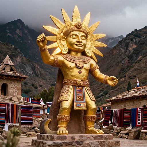 Radiant Inti Over Andes Temples