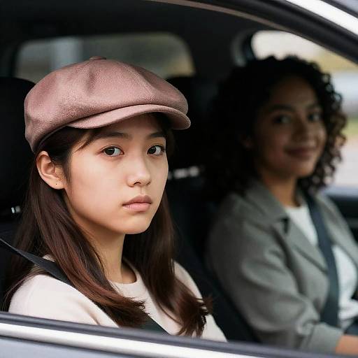 Candid Car Portrait of Two Women