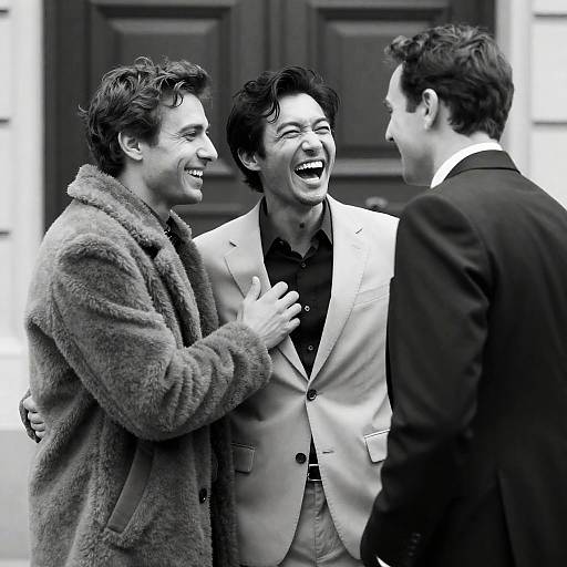 Laughter Among Friends in Classic Style