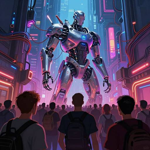 Cyberpunk Crowd with Bionic Augments