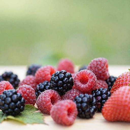 Outdoor Bokeh Berry Still Life Composition