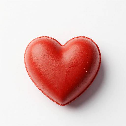 Red Heart-Shaped Macaron