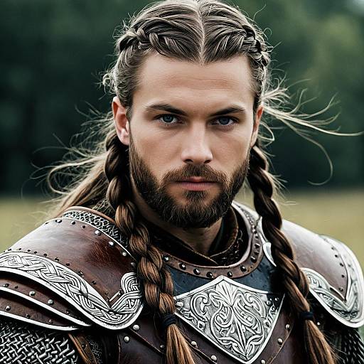 Viking Warrior in Braided Armor