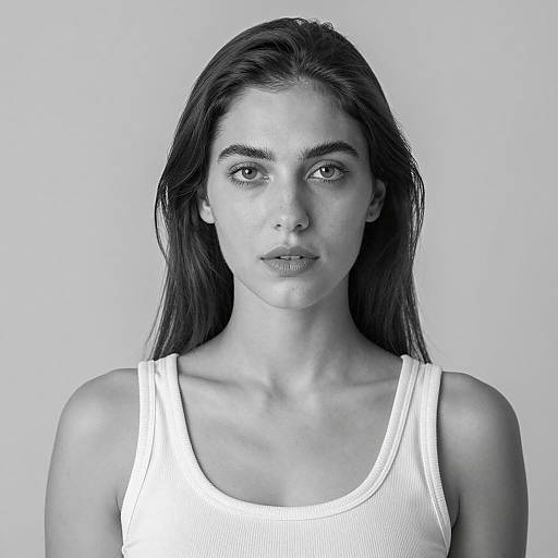 Elegant Black-and-White Portrait of a Woman