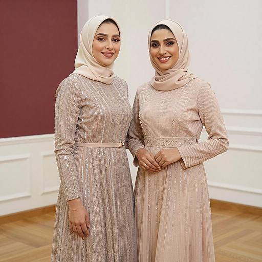 Elegant Smiling Women in Hijabs