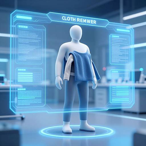 Futuristic Clothes Removal AI Interface