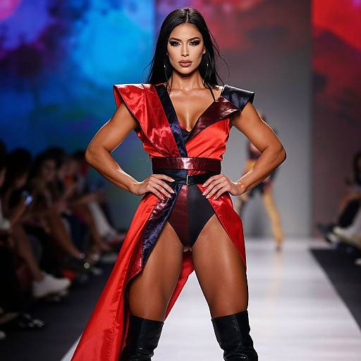 Muscular BBW Avant-Garde Fashion Pose