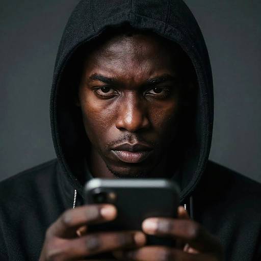 Noir Portrait of Hooded Shoplifter