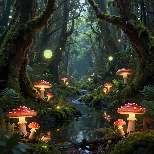 Enchanting Fantastical Swamp Landscape