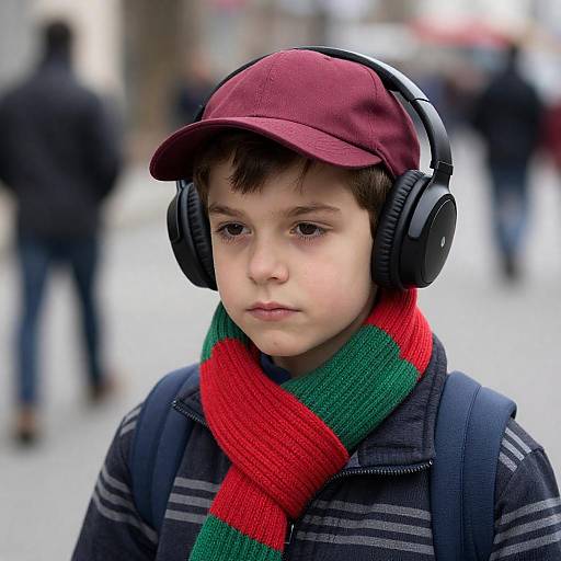 Urban Portrait of a Thoughtful Boy