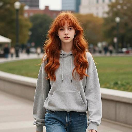 Fiery Red Hair Teen Fashion Shoot