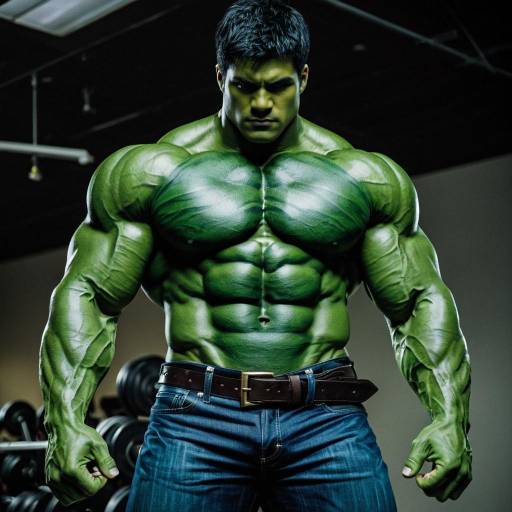 Muscular Man in Hulk Costume