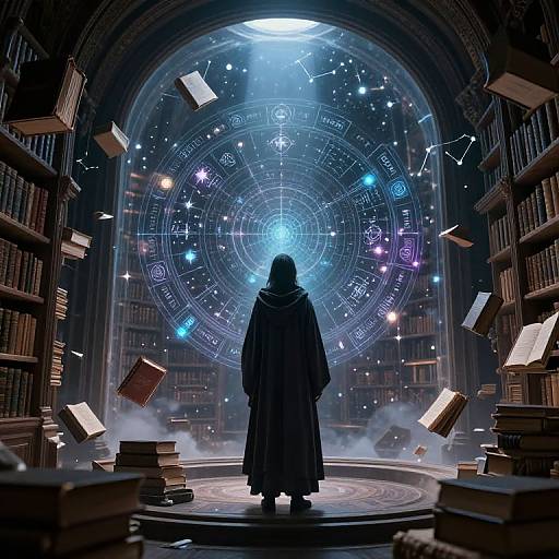 Cosmic Space Mage in Mystic Library