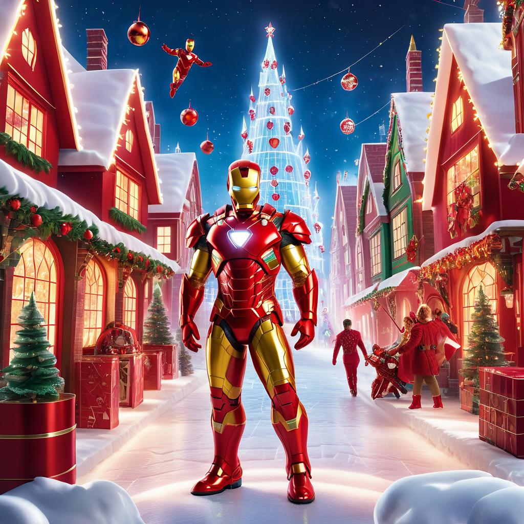 Iron Man Cupid in Winter Wonderland