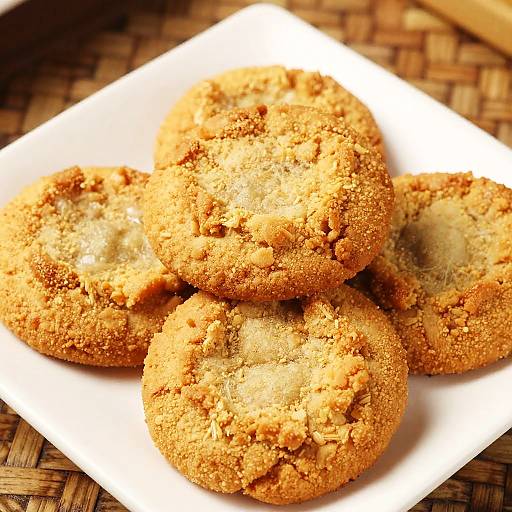Close-Up of Crunchy Golden Cookies