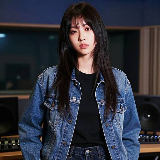 Long Layers Hairstyle in Studio