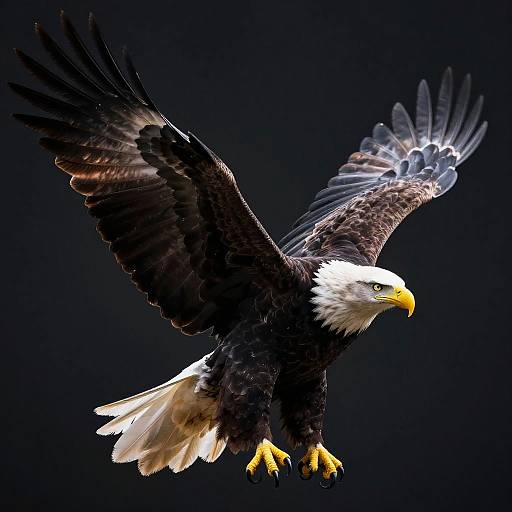 Majestic Bald Eagle Descending