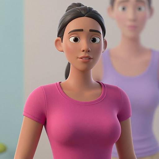 3D Cinematic Close-Up of Woman