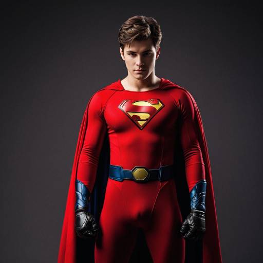 Man in Red Superhero Costume with Cape
