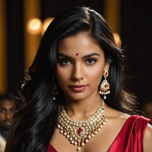 Indian Woman in Traditional Bollywood Jewelry