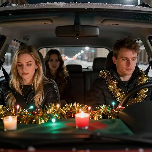 Christmas Night Drive with Friends