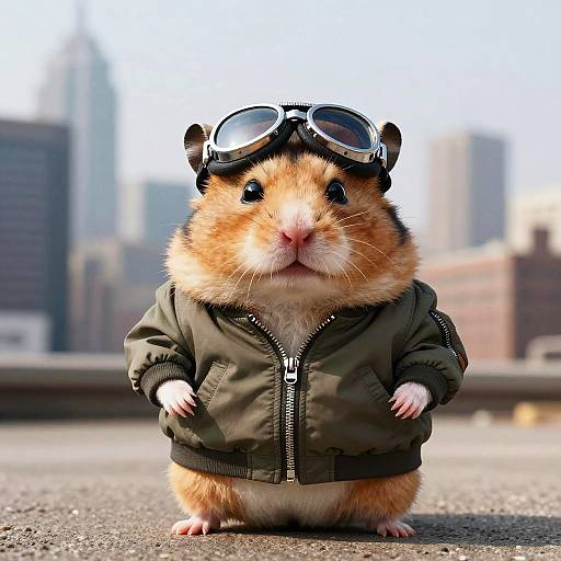 Irritable Hamster Caricature Cartoon