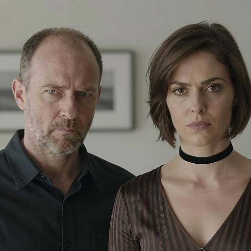 Serious Portrait of Two People Together