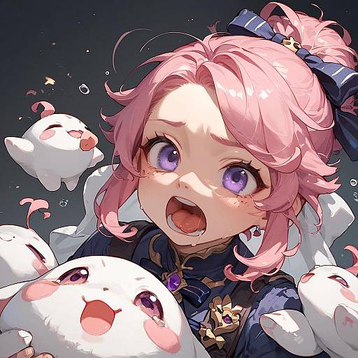 Chibi Anime Creature Screaming