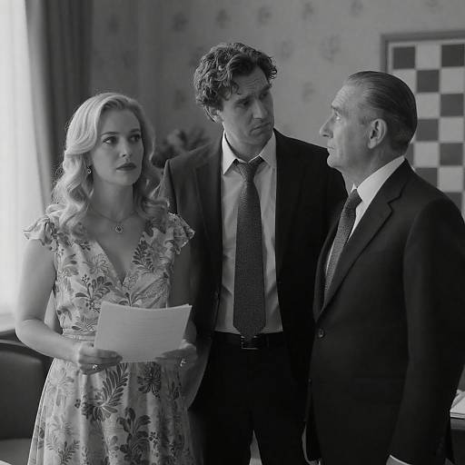 Emotional Trio in Vintage Indoor Setting