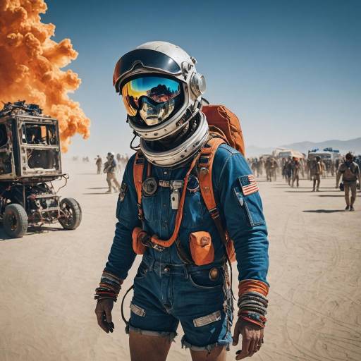 Vibrant Burning Man Moments in High Contrast