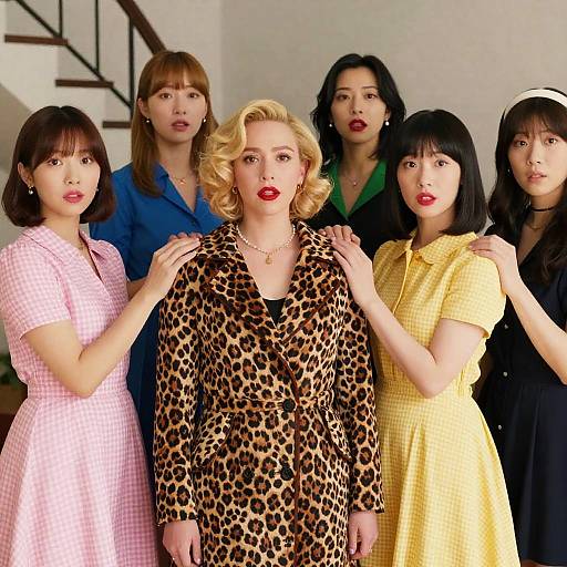 Vibrant Indoor Group Portrait of Women