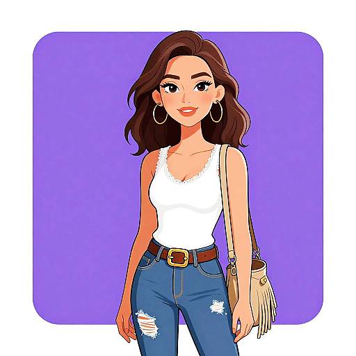 Stylish woman in casual outfit