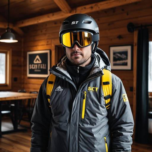 Man in Winter Sports Gear Indoors