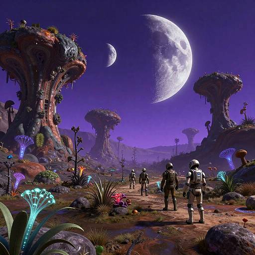 Futuristic Alien Planet Exploration