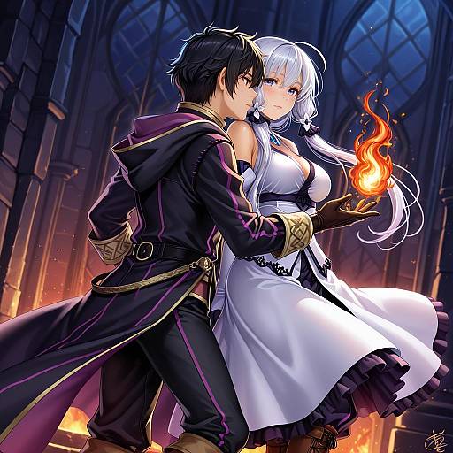 Illustration of Morgan (male) (fire emblem), fire emblem in the style of Okitakung