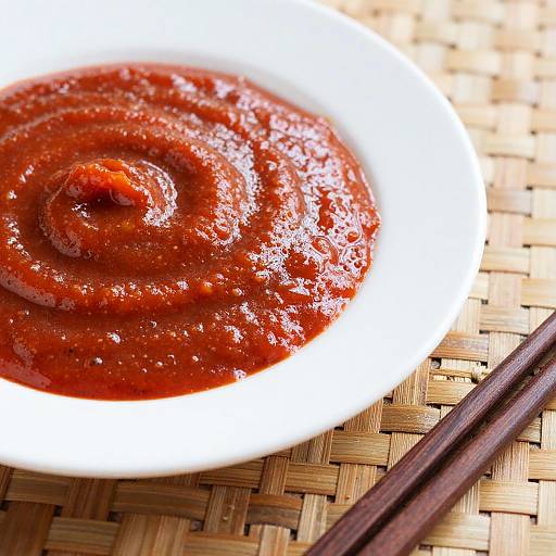 Close-Up of Plate with Red Sauce