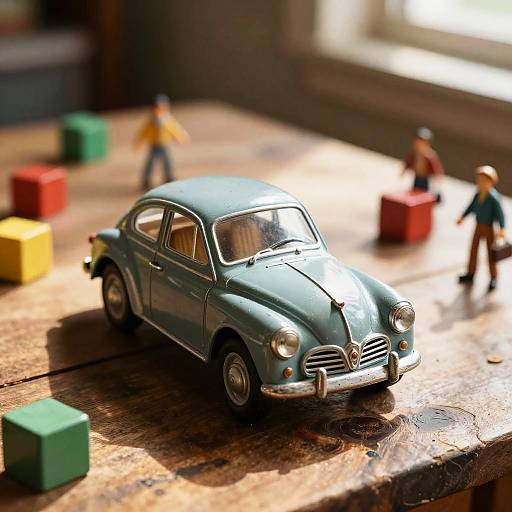 Vintage Toy Car Nostalgic Scene
