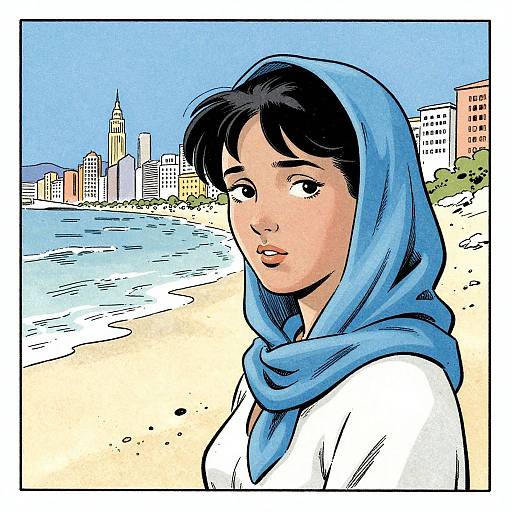 Moebius Comic Double Page Scene