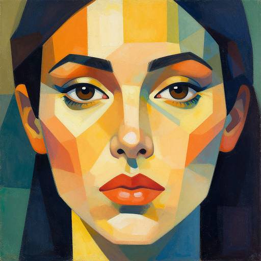 Alma Thomas Inspired Colorful Portrait