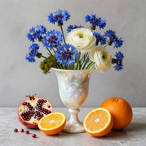 Delicate Still Life with Floral Chalice
