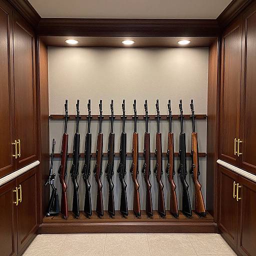 Elegant Symmetrical Gun Room Design