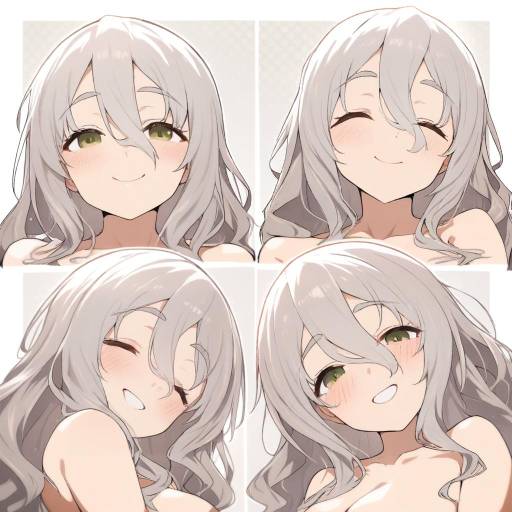 Charming Girl with Wavy Hair and Smile