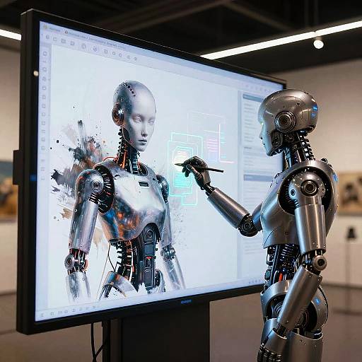 Android Artist Creating Digital Masterpiece